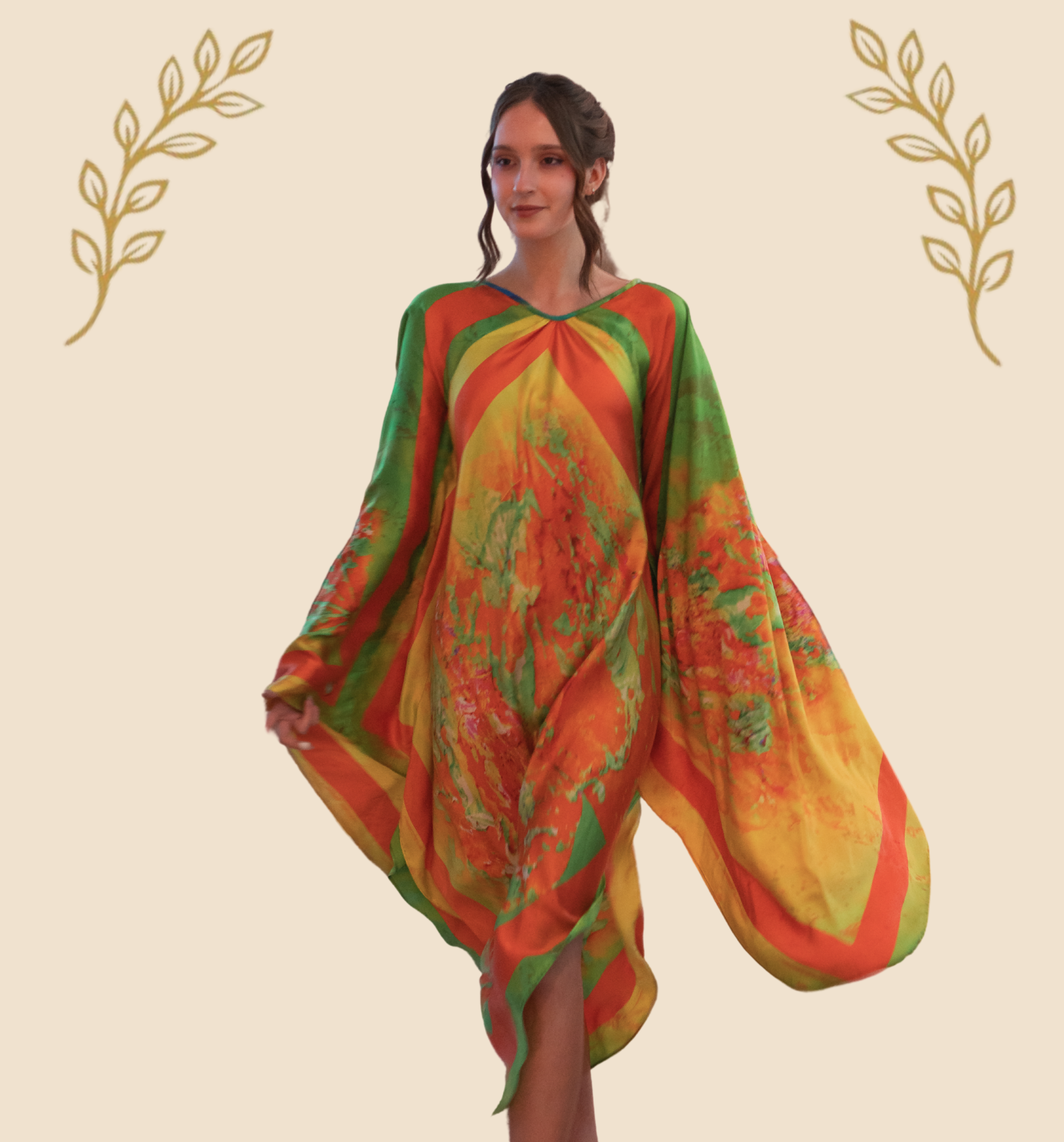 AUTUMN ROSE Luxury Dual Wrap Dress