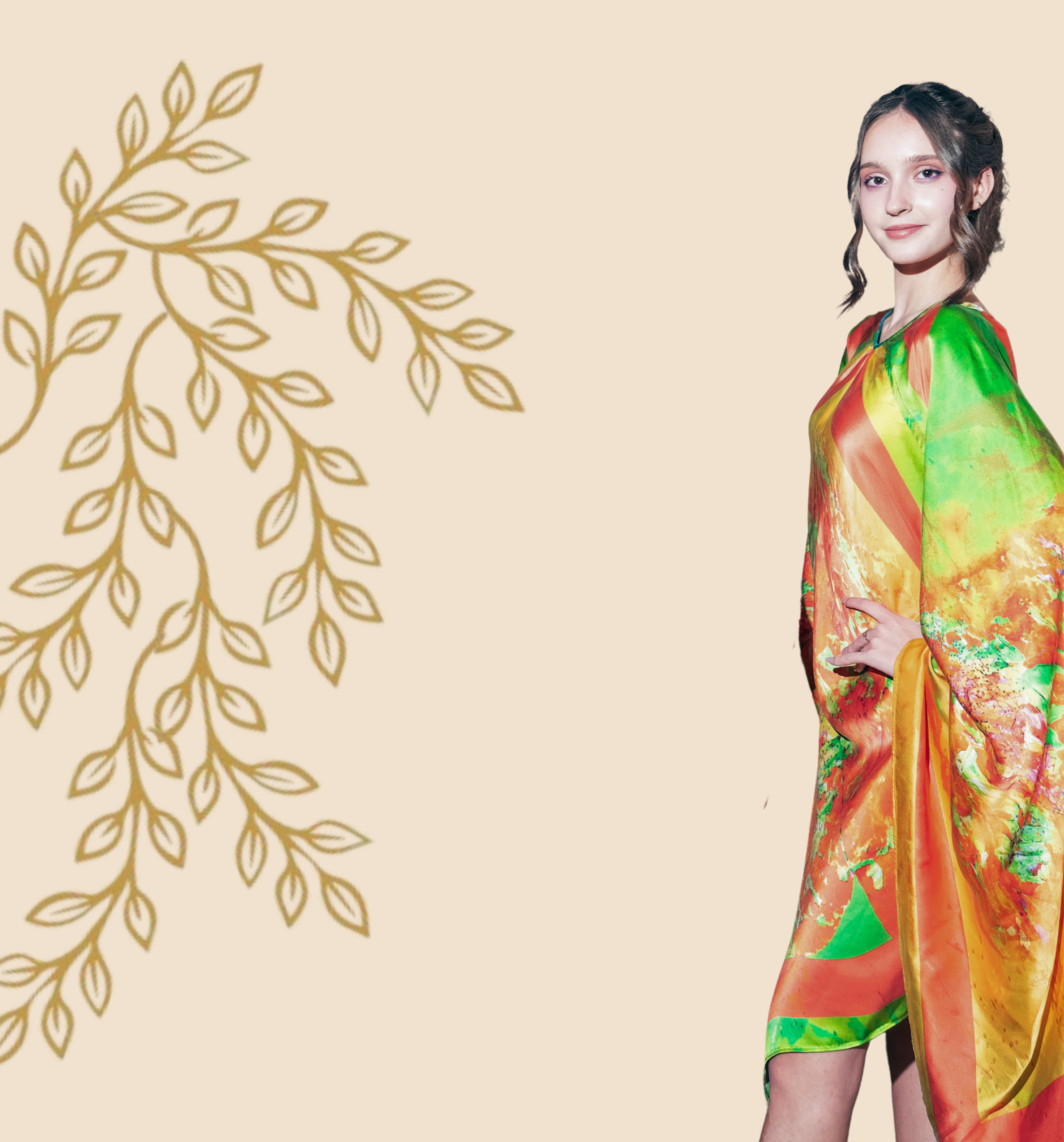 AUTUMN ROSE Luxury Dual Wrap Dress
