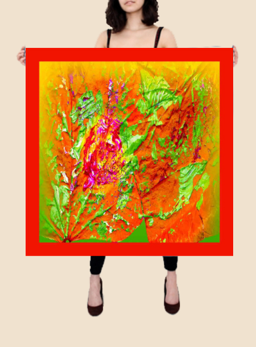 AUTUMN ROSE Artistic Designer Scarf