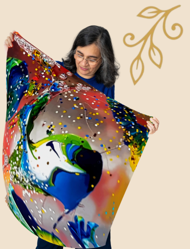 FISHY FLASHY Artistic Designer Scarf