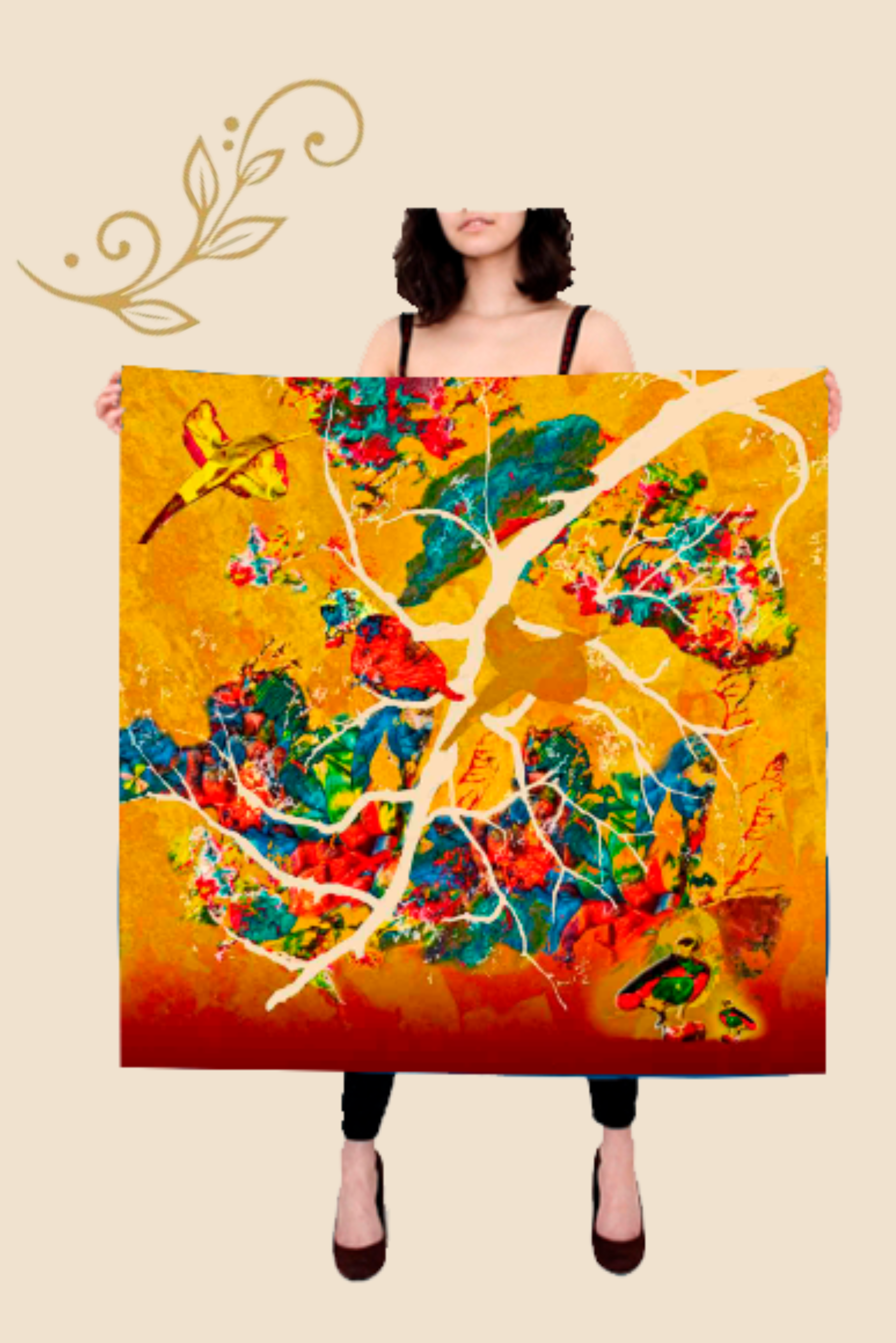 PSYCHEDELIC FOREST (ii) Artistic Designer Scarf