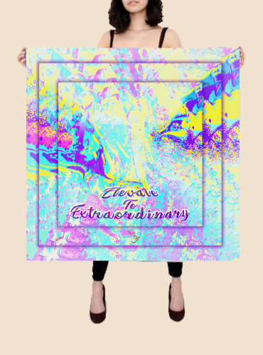ELEVATE TO EXTRAORDINARY Artistic Mantra Scarf