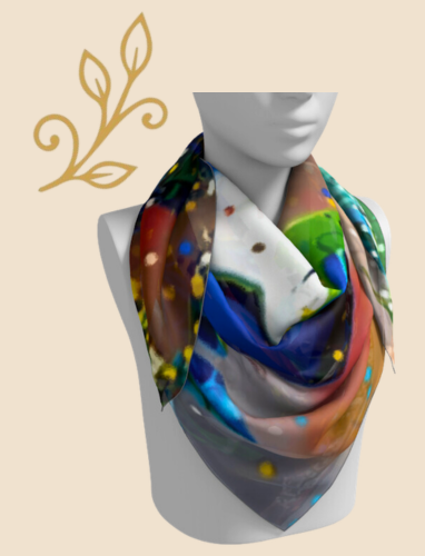 FISHY FLASHY Artistic Designer Scarf