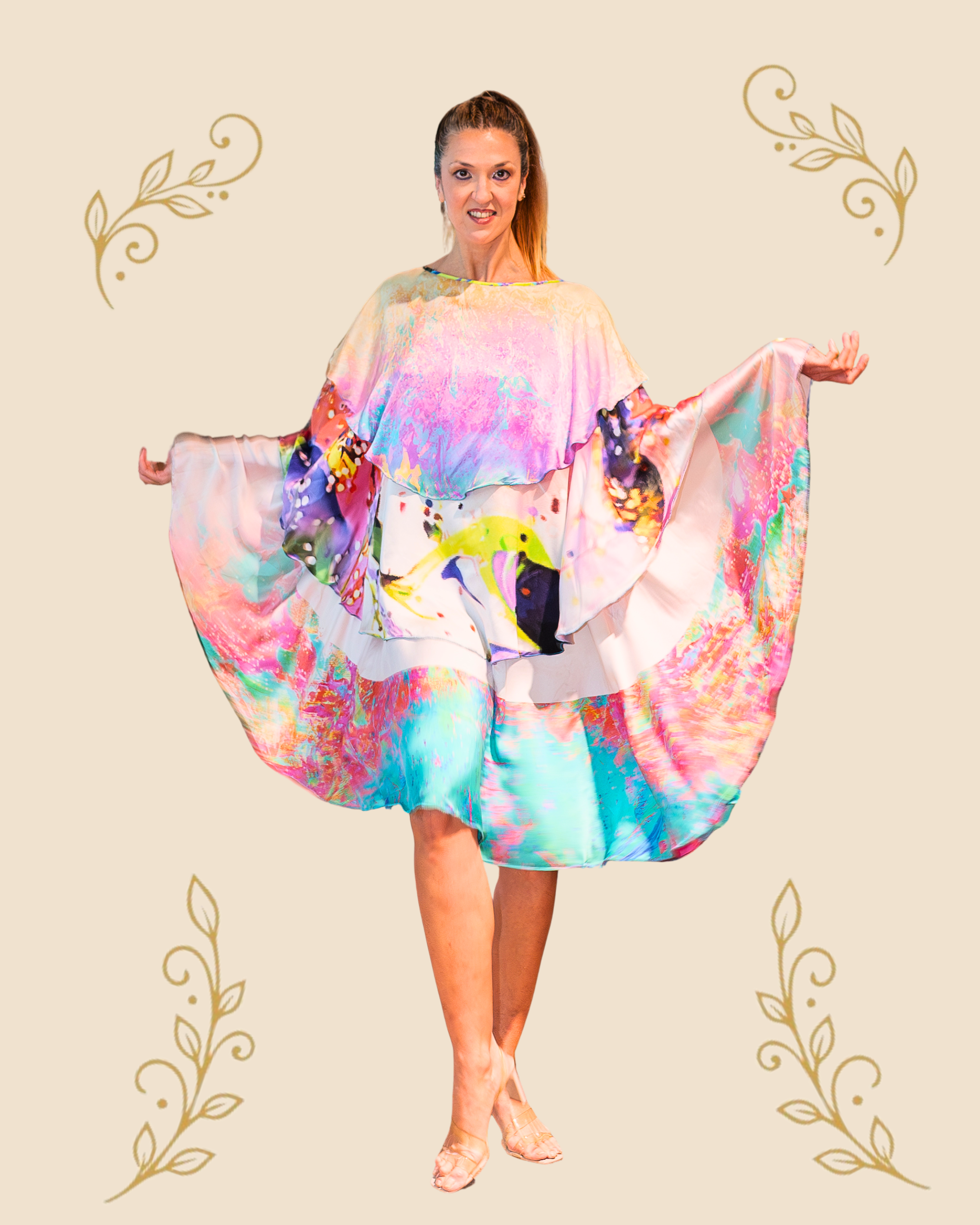 DANCING REVERIE Luxury Long Wrap