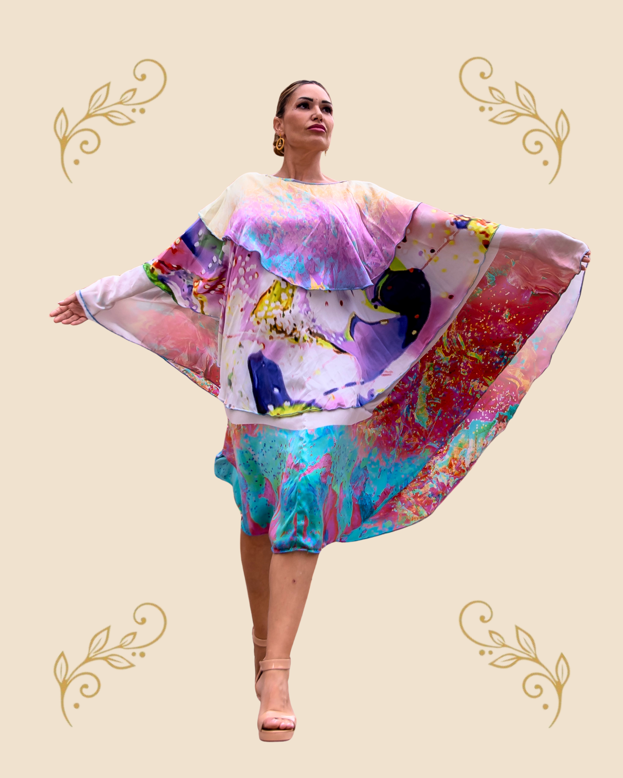 DANCING REVERIE Luxury Long Wrap