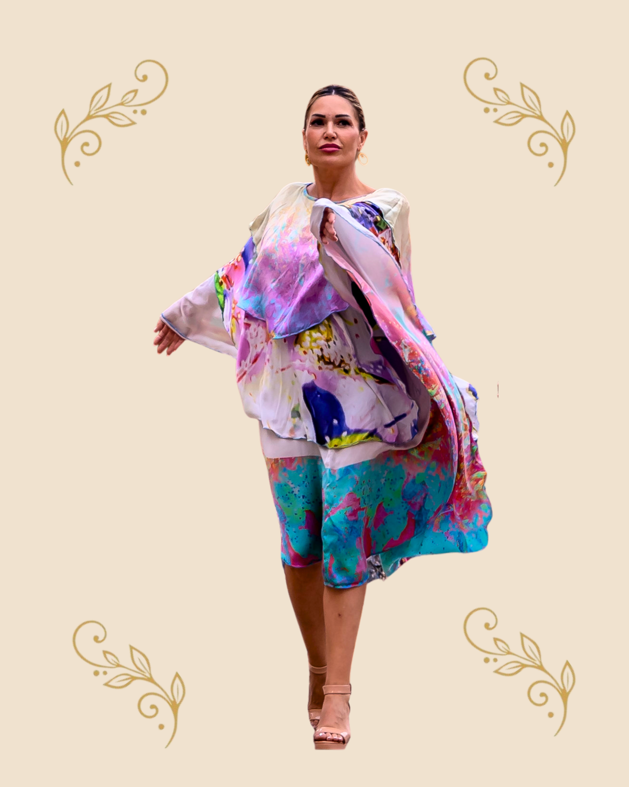 DANCING REVERIE Luxury Long Wrap