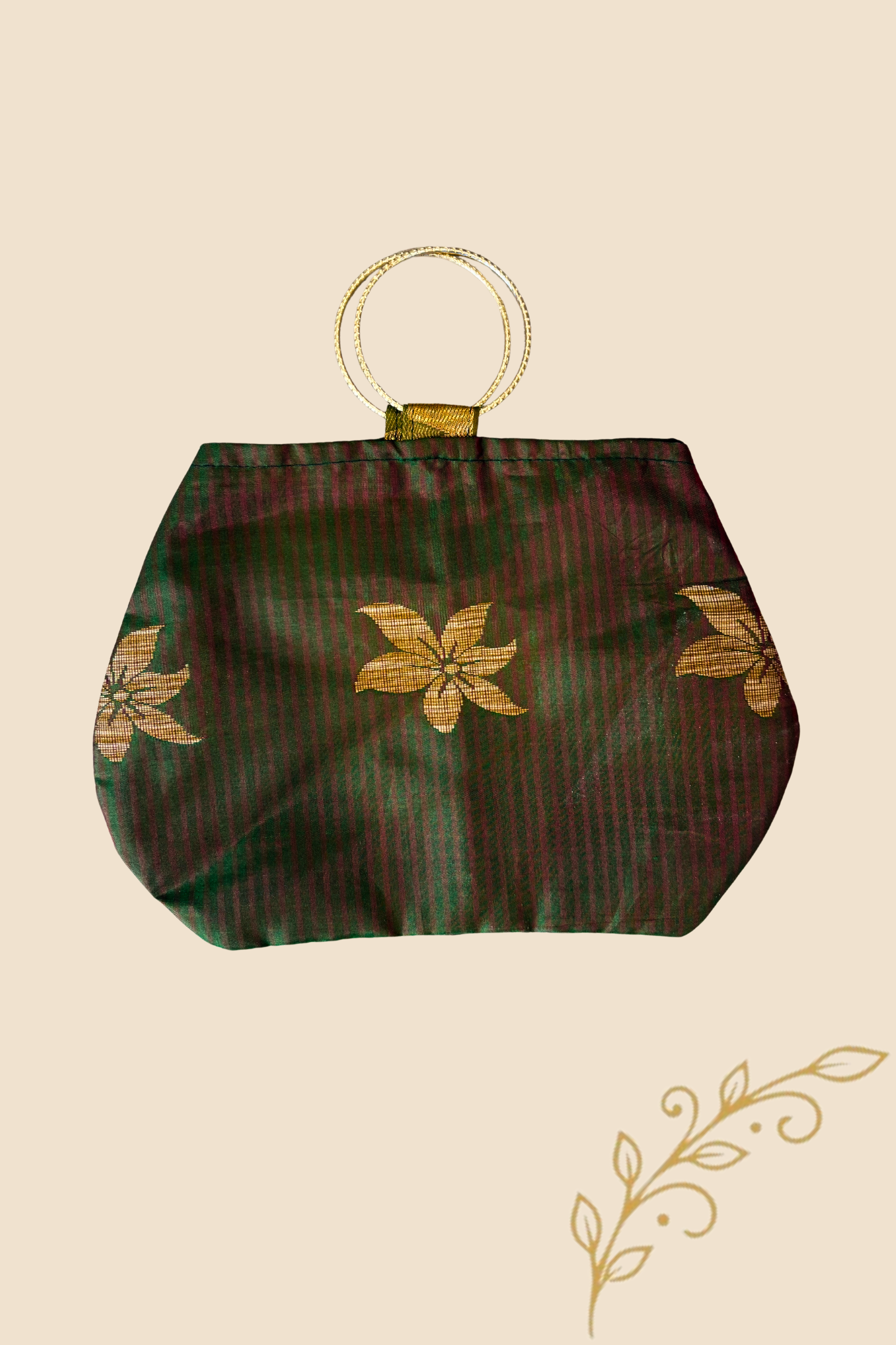 EMERALD HIBISCUS Bracelet Clutch