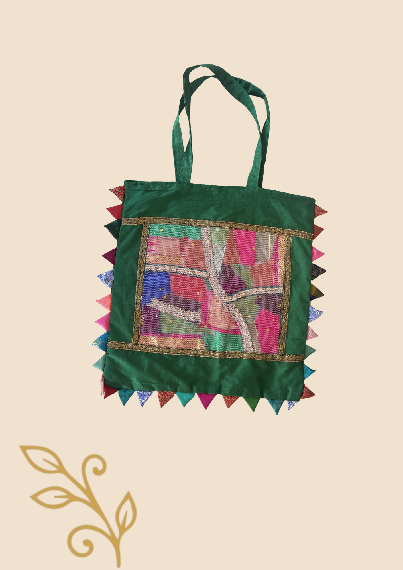 EMERALD MURAL Geometry Tote