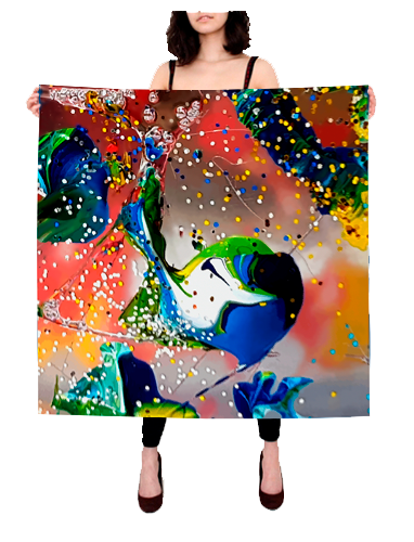 FISHY FLASHY Artistic Design Scarf