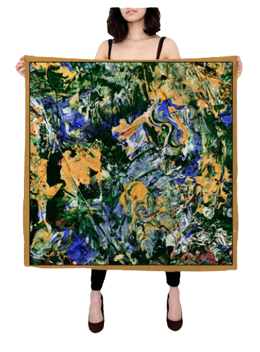 GOLDEN HORSE Artistic Design Scarf