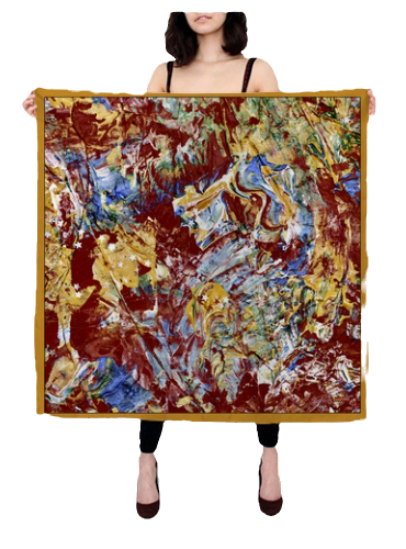 GOLDEN HORSE Artistic Design Scarf