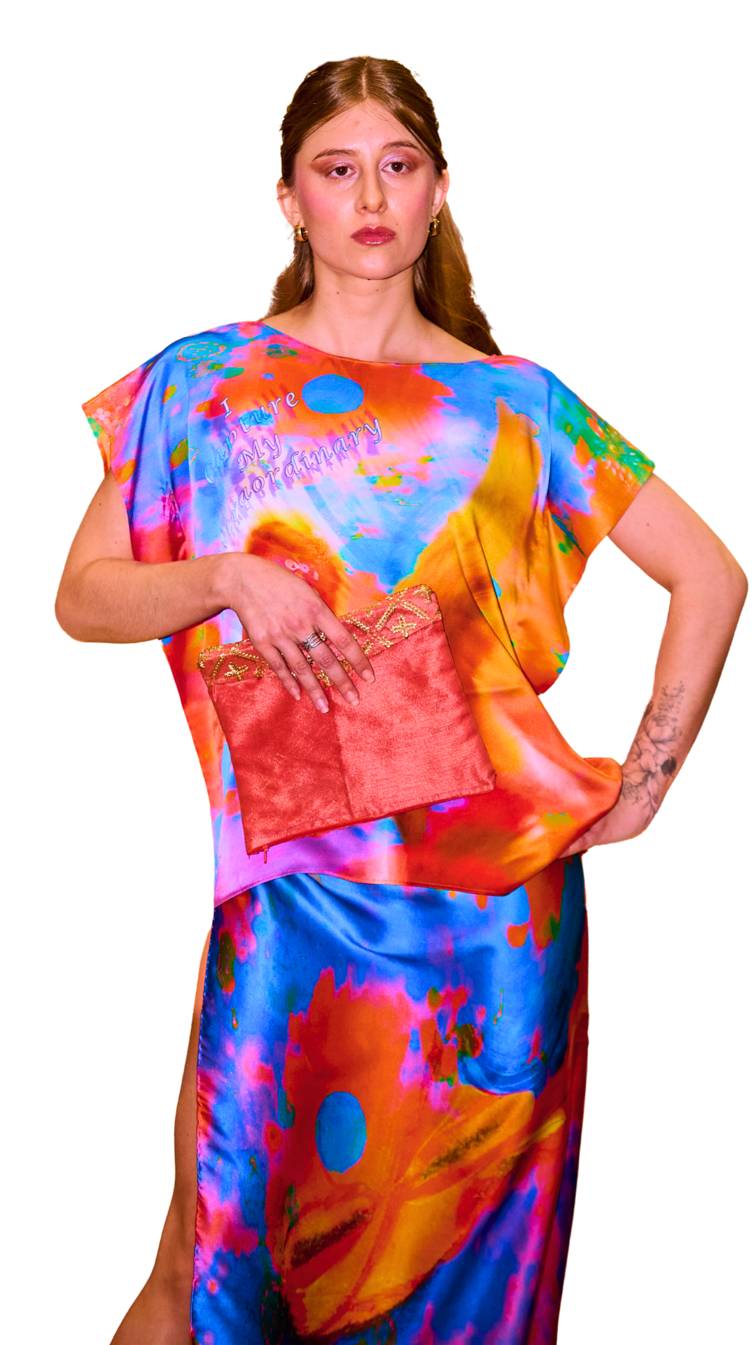 I CAPTURE MY EXTRAORDINARY (PURPLE) Luxury Wrap Dress