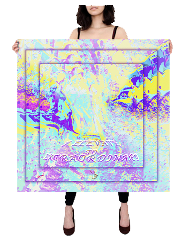 I ELEVATE TO EXTRAORDINARY Artistic Design Scarf