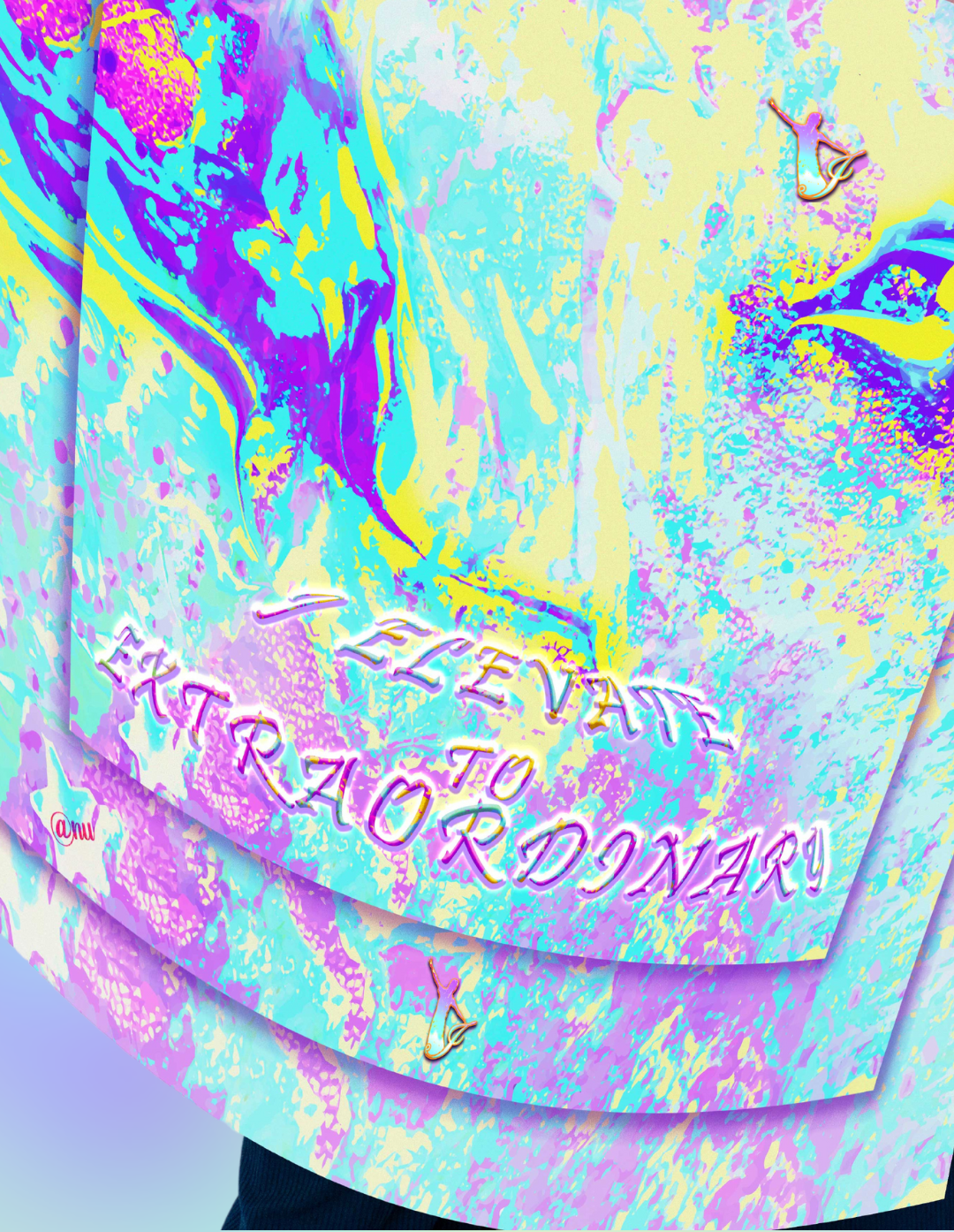 I ELEVATE TO EXTRAORDINARY Artistic Design Scarf