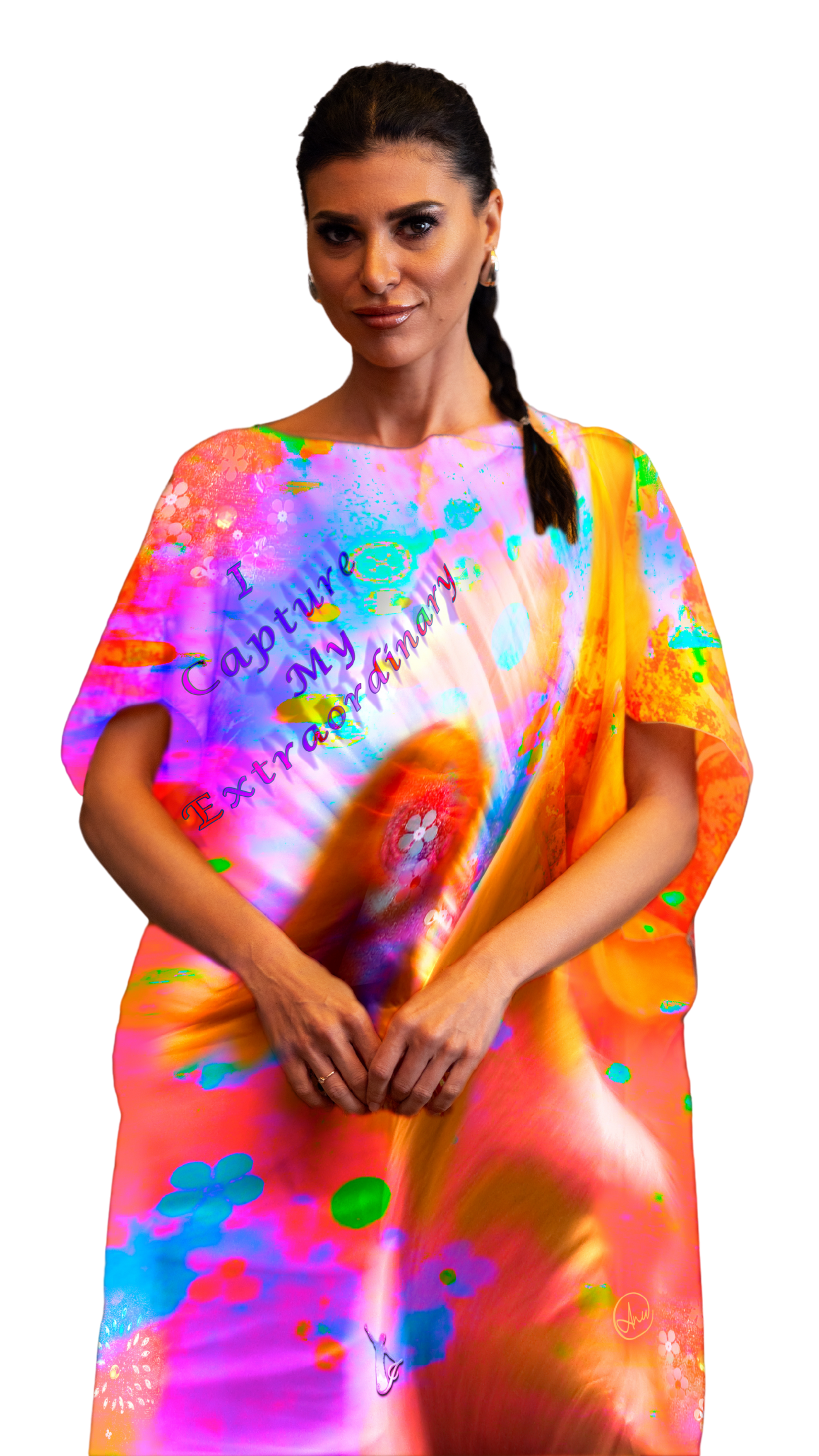 I CAPTURE MY EXTRAORDINARY (PURPLE) Luxury Wrap Dress