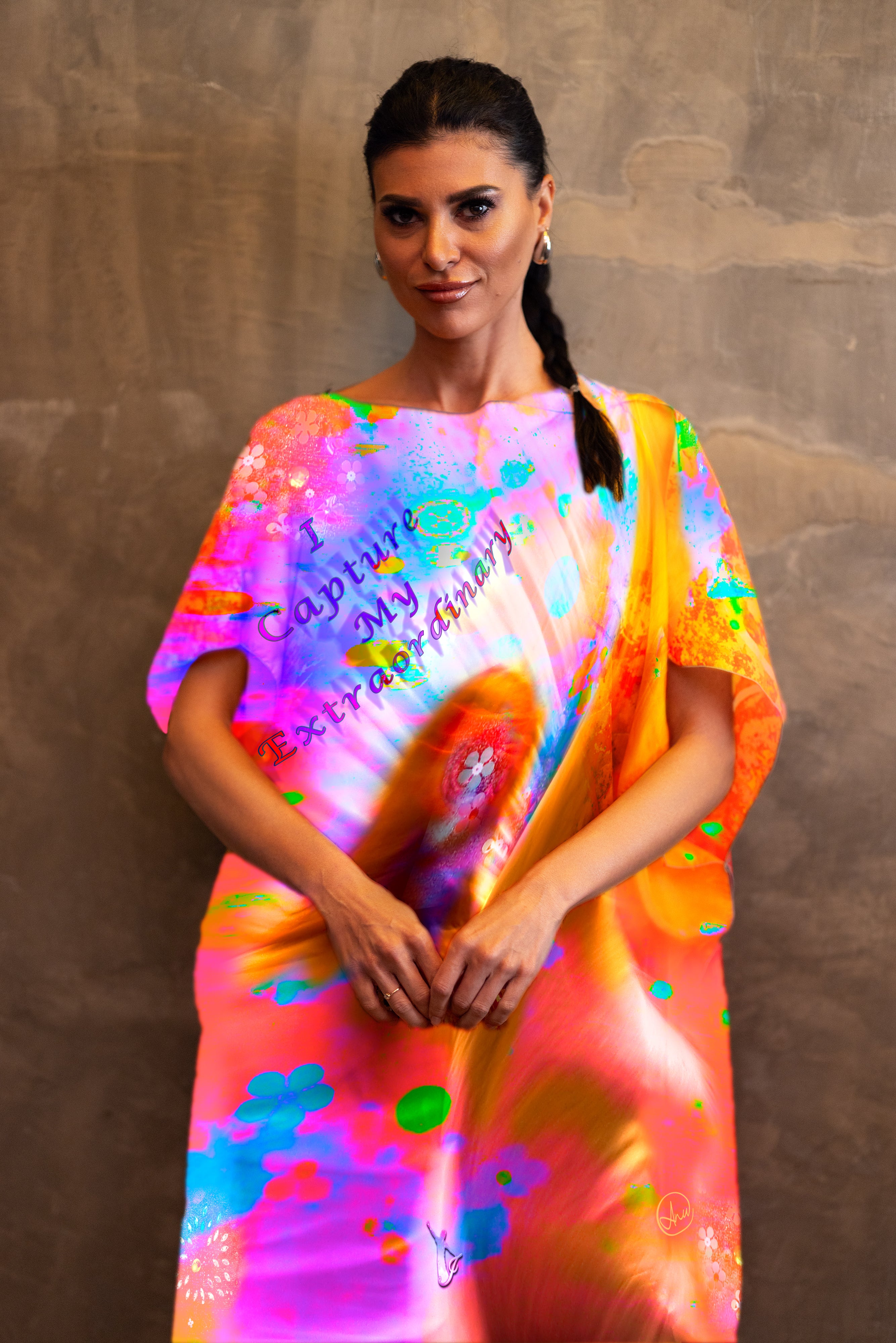 I CAPTURE MY EXTRAORDINARY (PURPLE) Luxury Wrap Dress