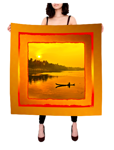 MORNING GOLDS Artistic Design Scarf