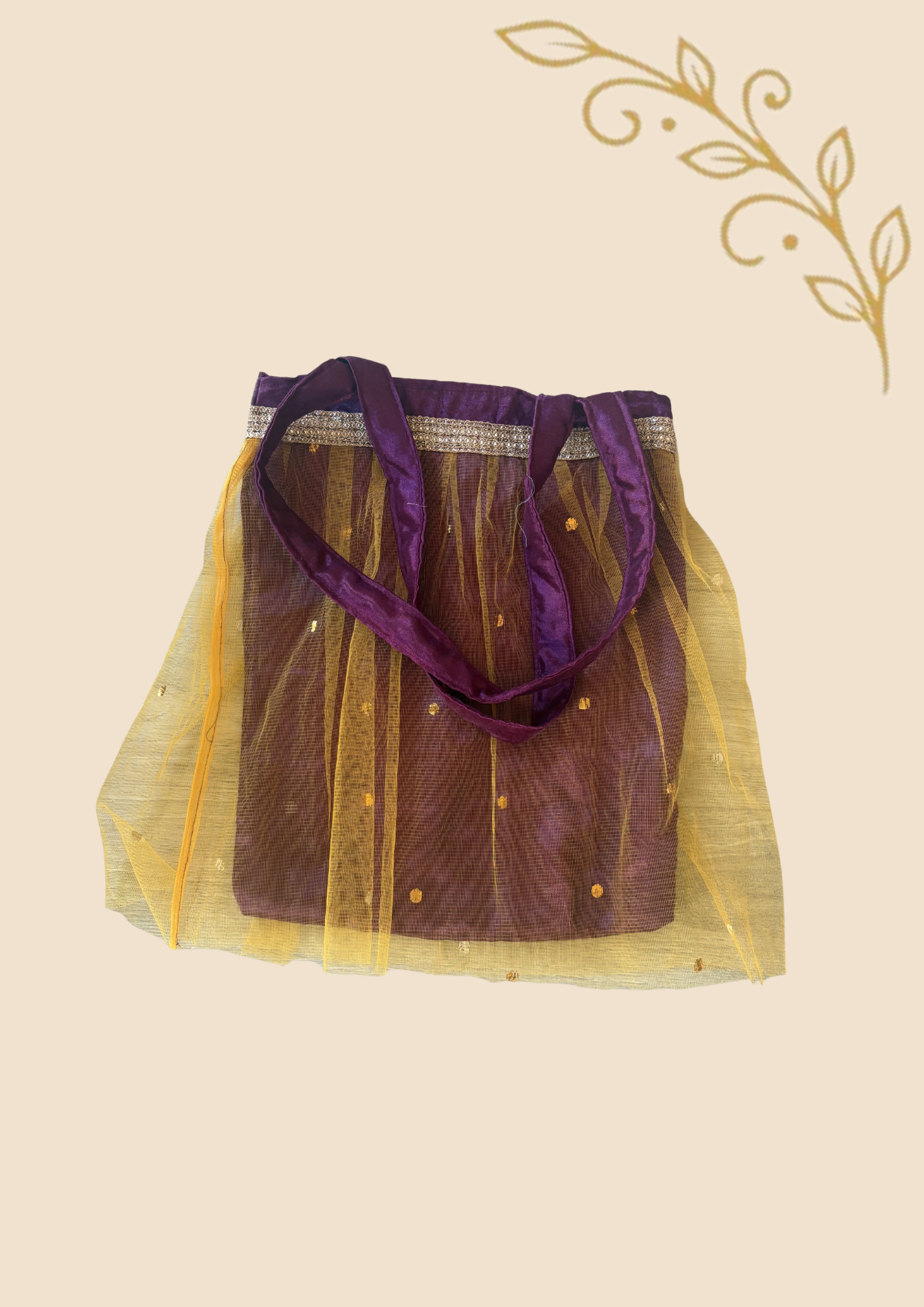 MIDNIGHT BLOSSOM MINI BAG