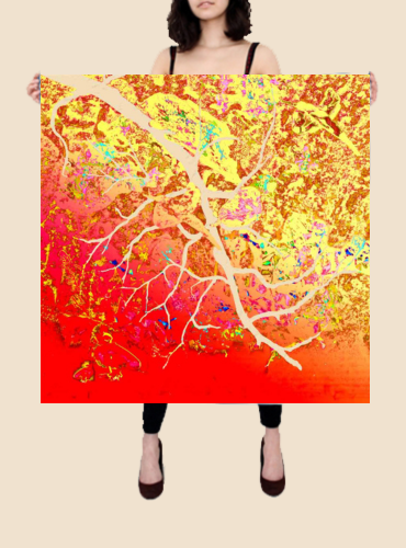 PSYCHEDELIC FOREST (i) Artistic Designer Scarf