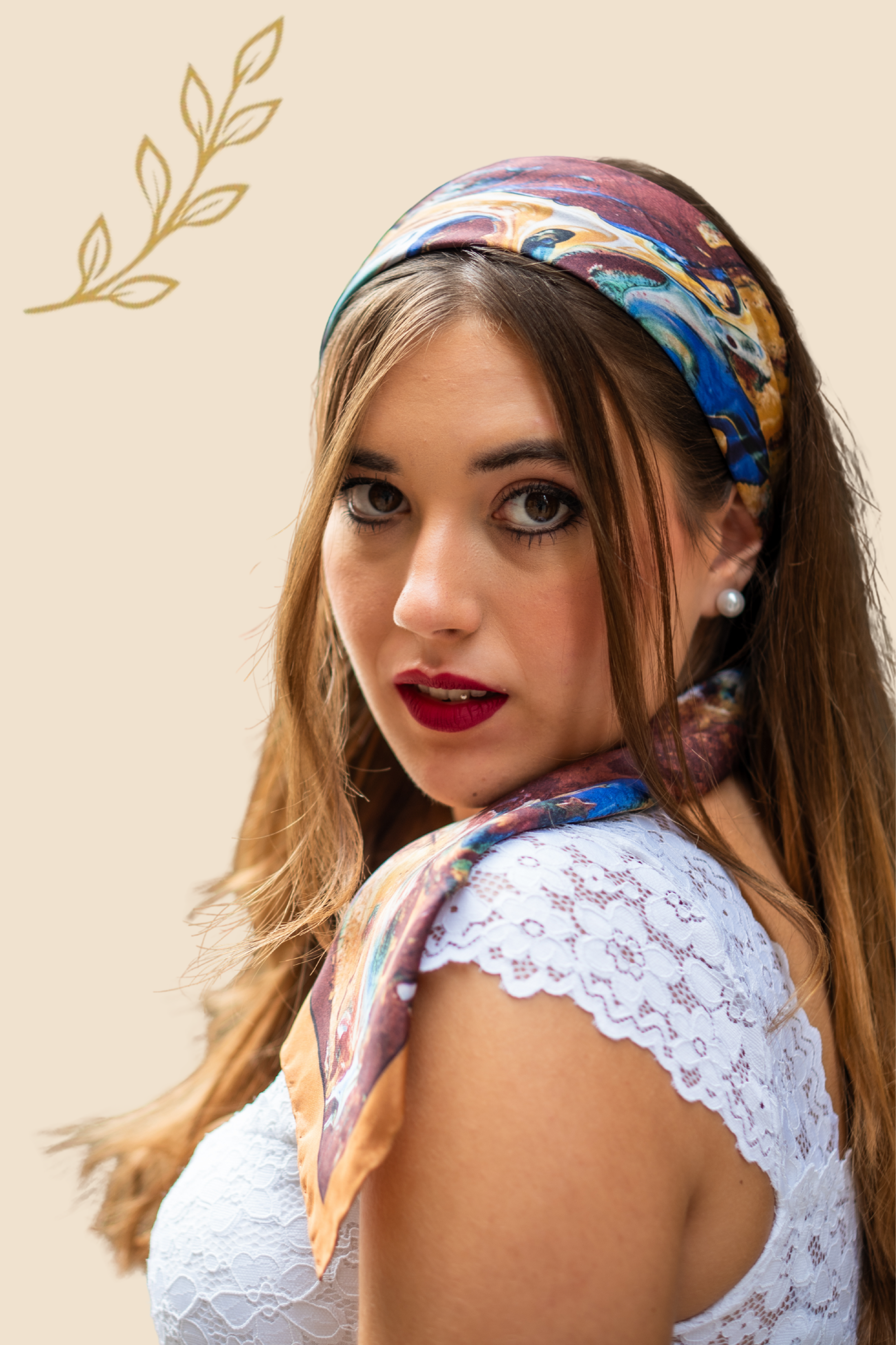GOLDEN HORSE Artistic Designer Scarf