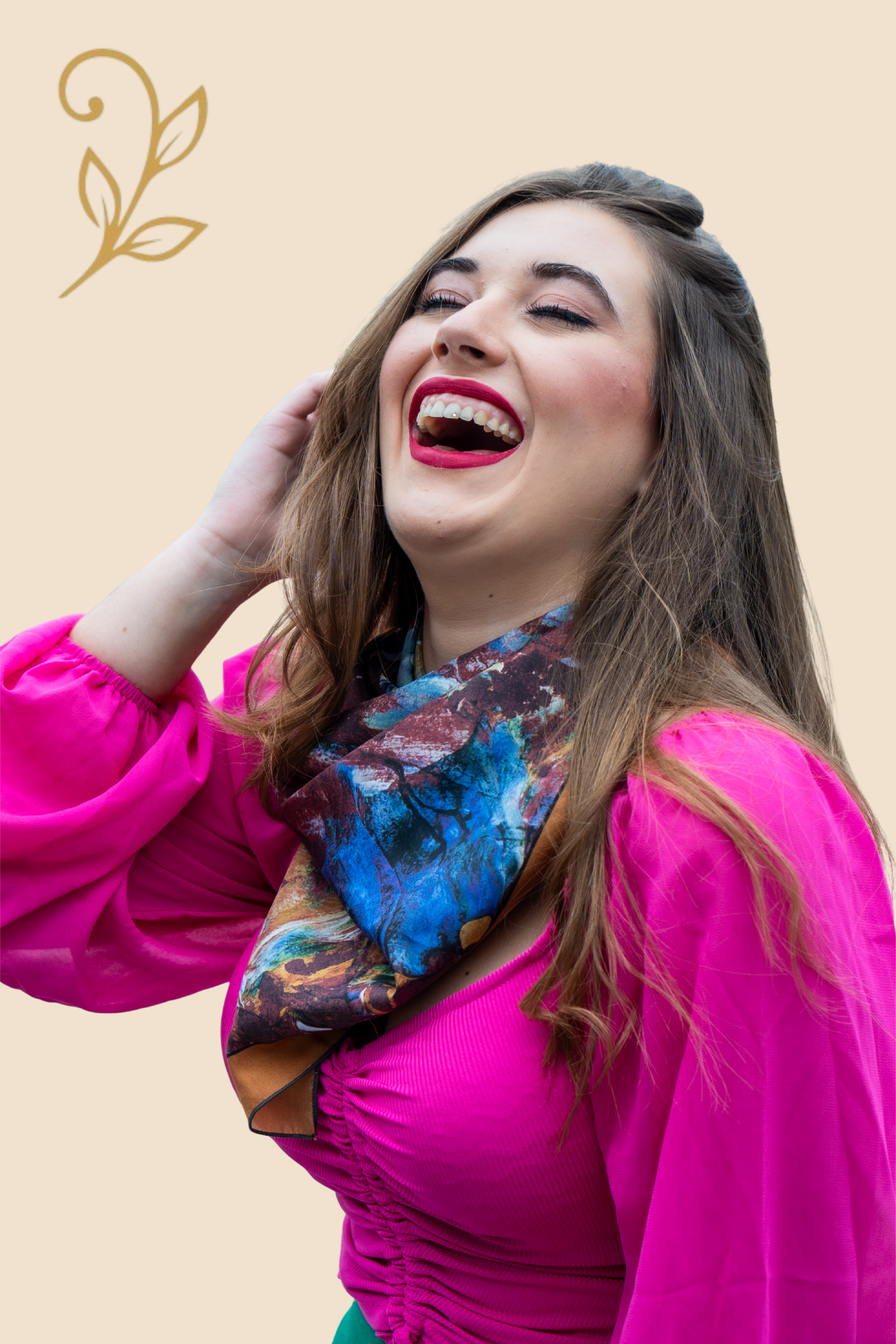 GOLDEN HORSE Artistic Designer Scarf