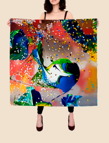 FISHY FLASHY Artistic Designer Scarf