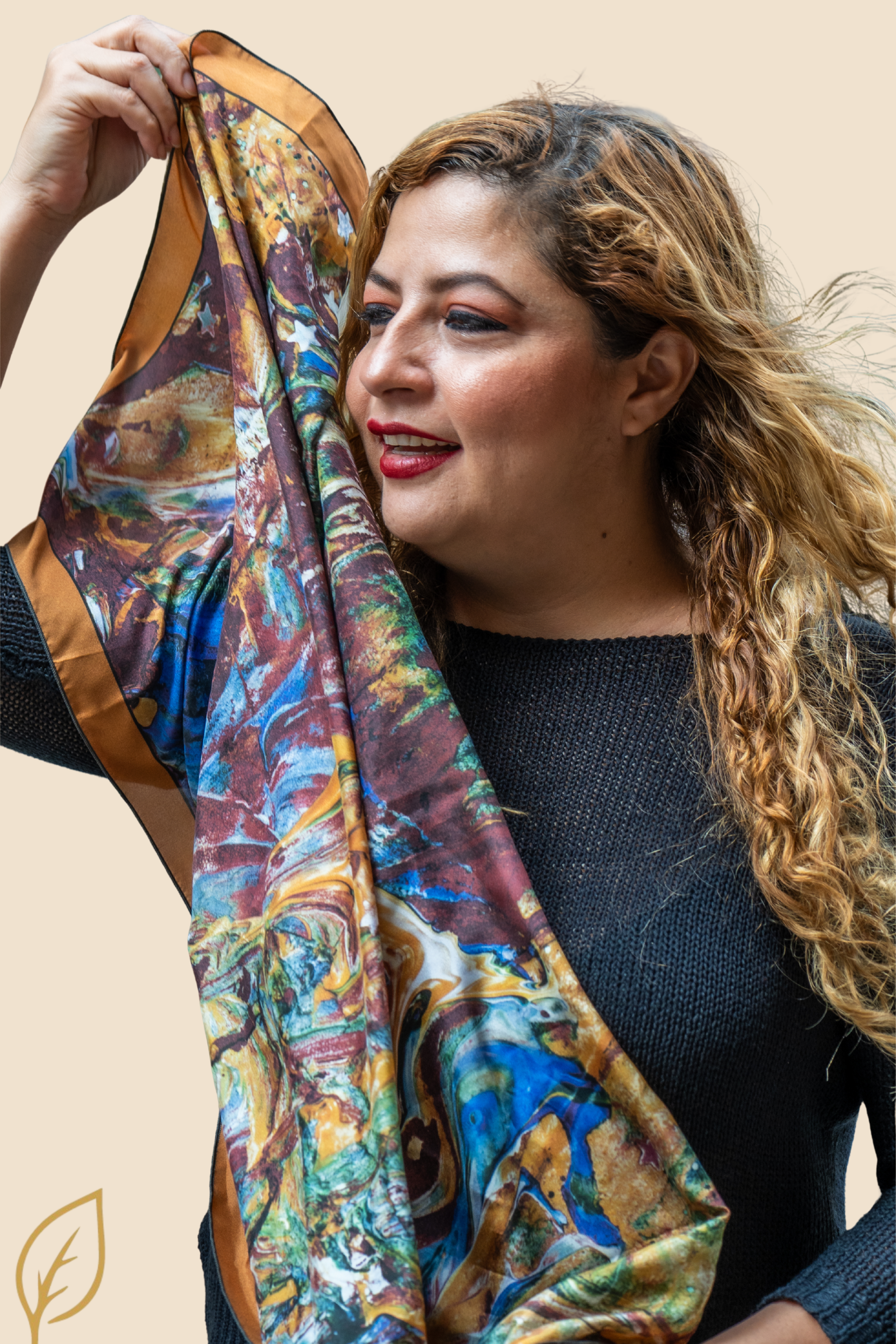 GOLDEN HORSE Artistic Designer Scarf