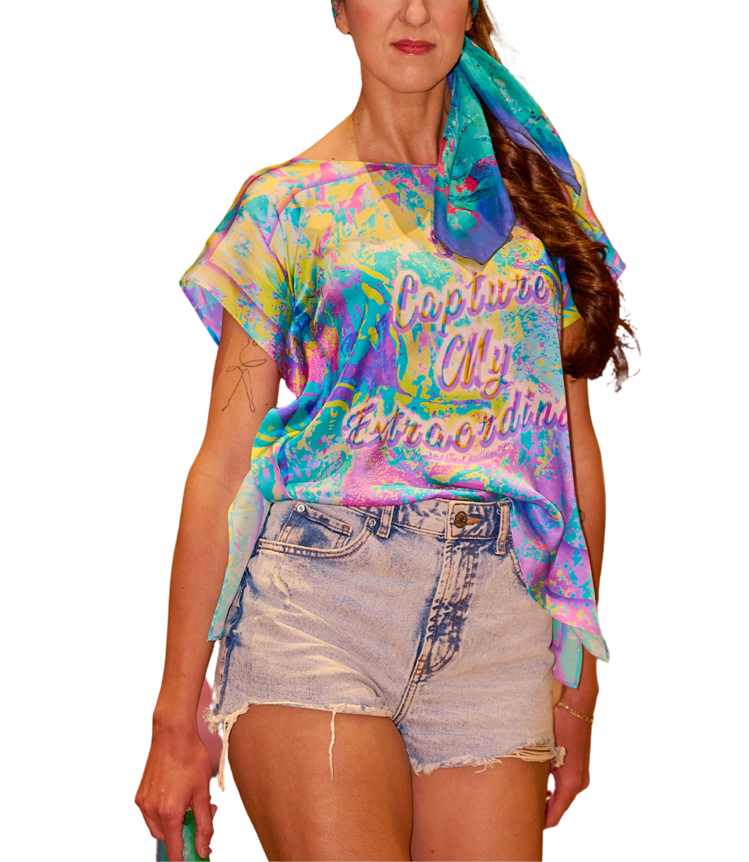 I CAPTURE MY EXTRAORDINARY (TURQUOISE) Designer Dual Wrap